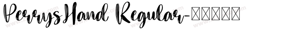 PerrysHand Regular字体转换